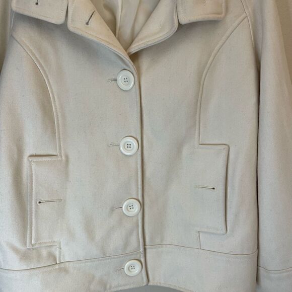 Forever| Wool Jacket| Casual| Large| Cream| Coat - Picture 7 of 13